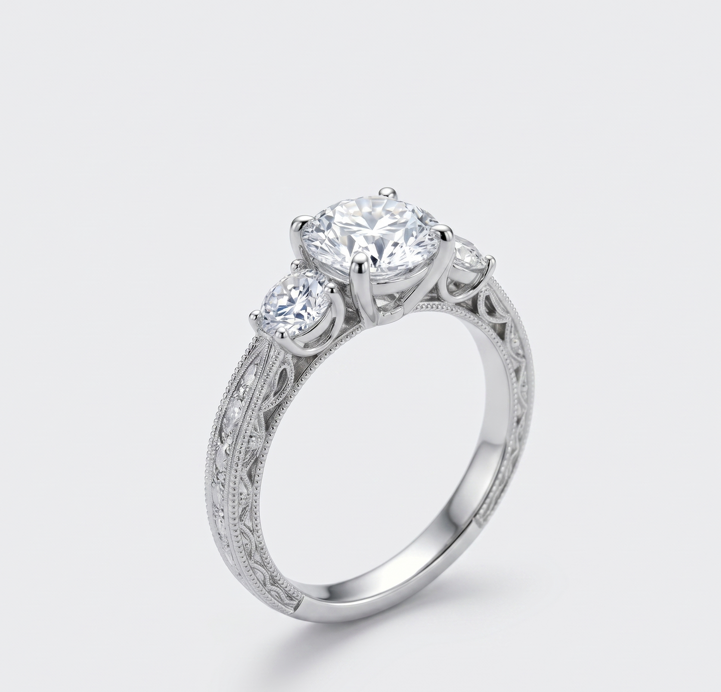 Srebrny pierścionek typu solitaire